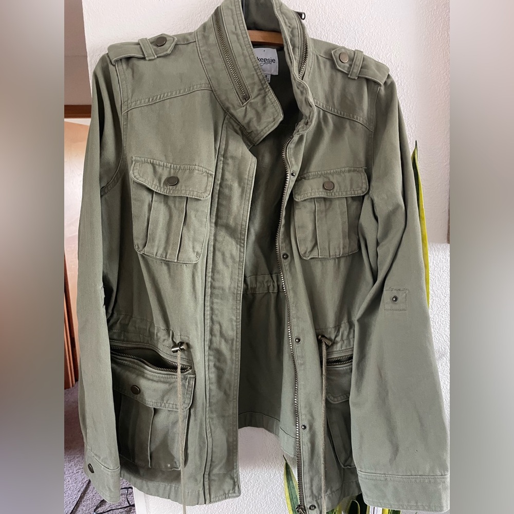 Kensie green utility jacket